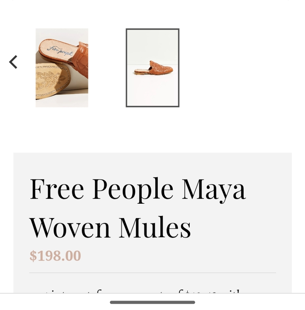 ❤️ Free People Italian Leather Maya Woven Mules Brown sz. 37 - Picture 7 of 12